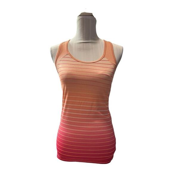 Champion Pink Striped Active Tank Shelf Bra Size M - Picture 1 of 3